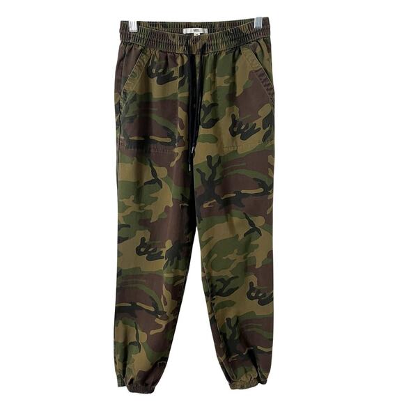 Vans Women's Jogger Pants XS Green Camo Print Drawstring Pull On Elastic Waist - Picture 1 of 8
